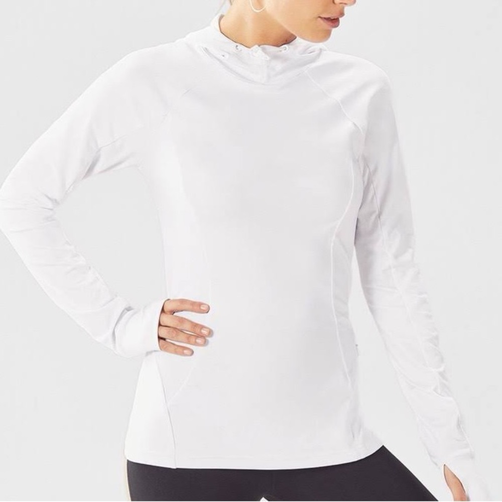 Fabletics white workout hoodie